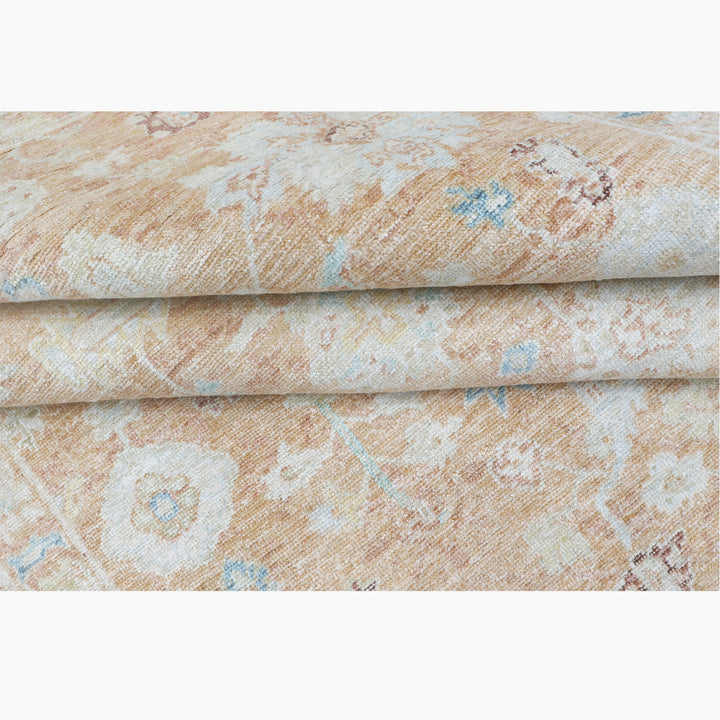 Rust Antique Revival Wool Silk Blend Rug
