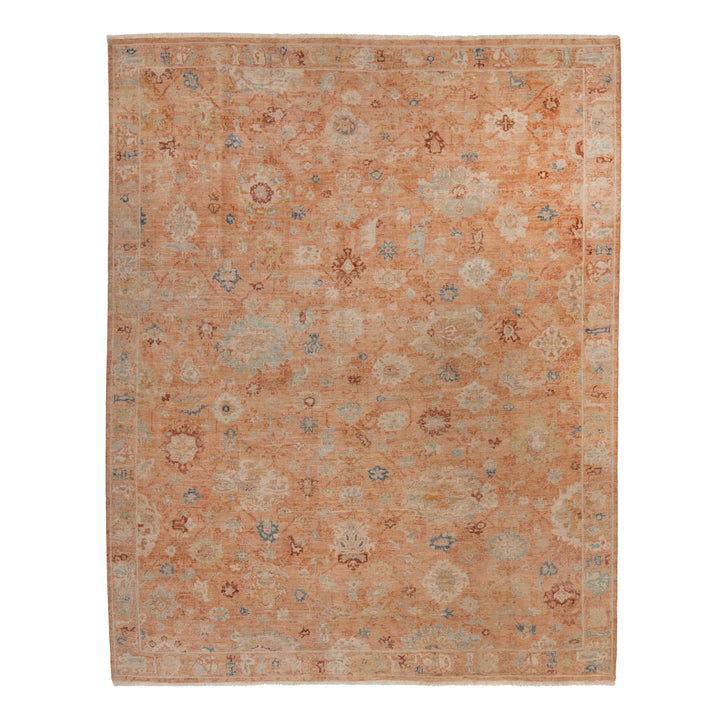 Rust Antique Revival Wool Silk Blend Rug 8' x 10'