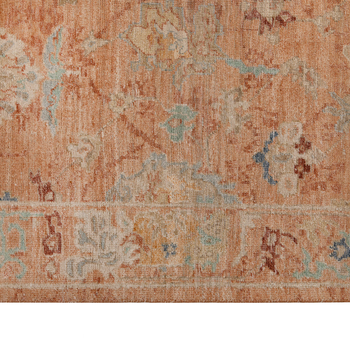 Rust Antique Revival Wool Silk Blend Rug 8' x 10'