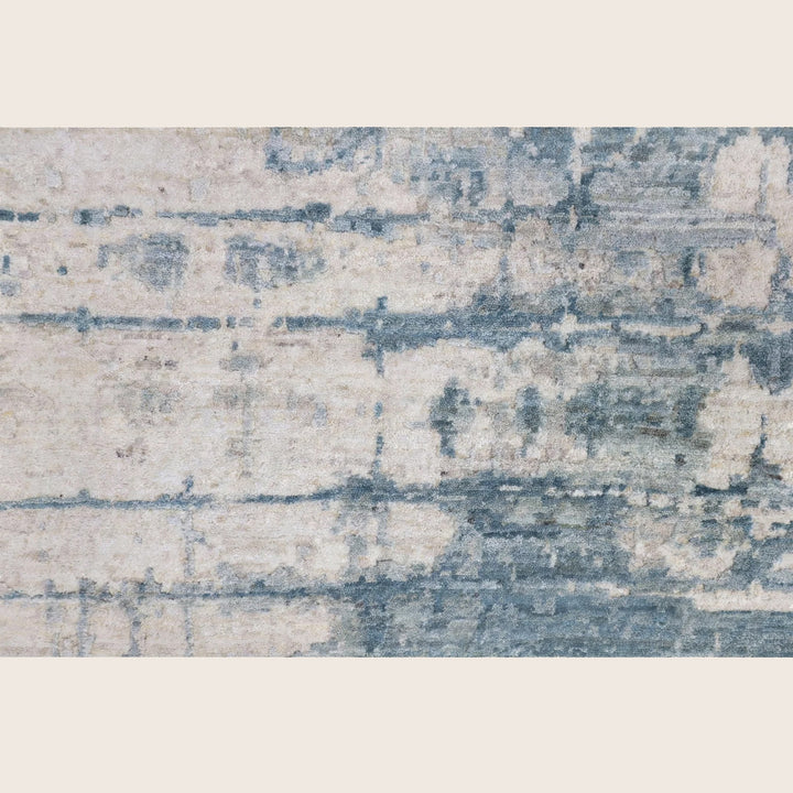 Blue Contemporary Wool Rug - 6' x 9'