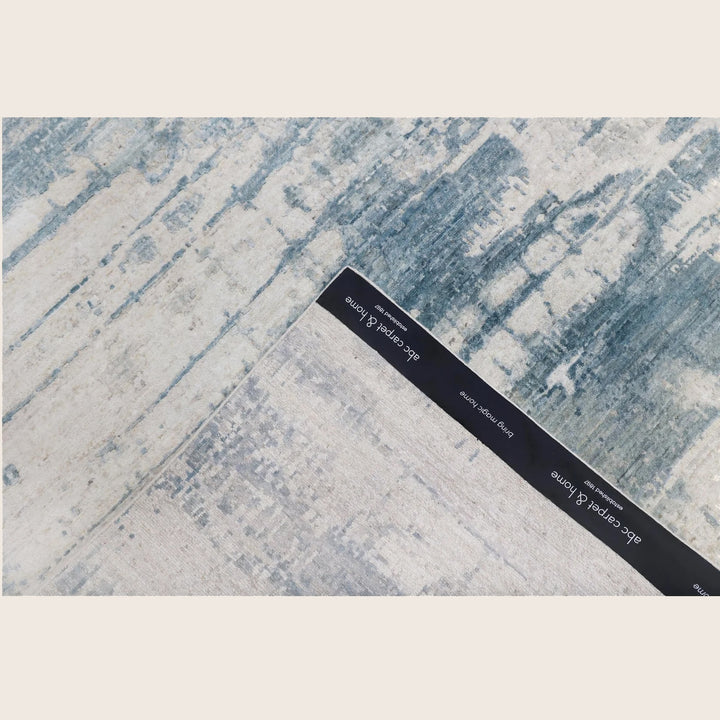 Blue Contemporary Wool Rug - 6' x 9'