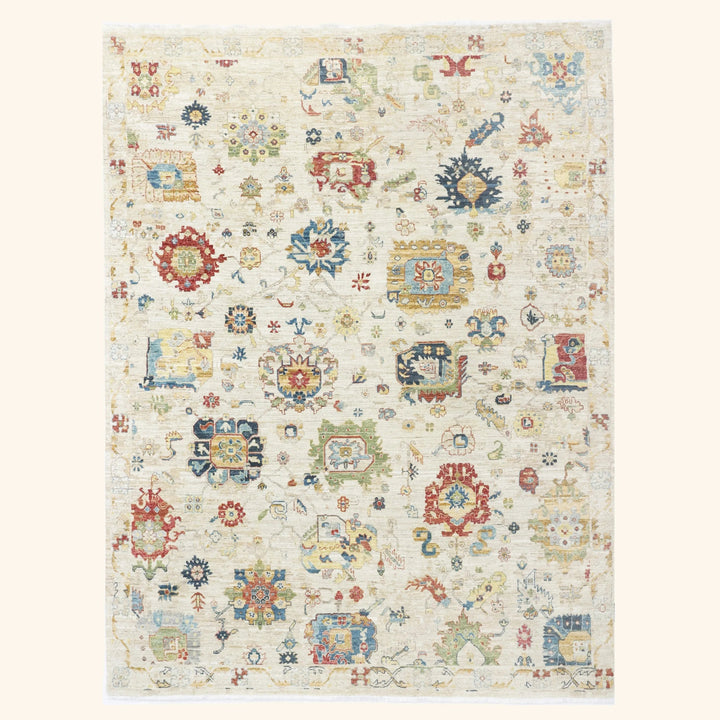 Beige Antique Revival Wool Rug - 8' x 10'