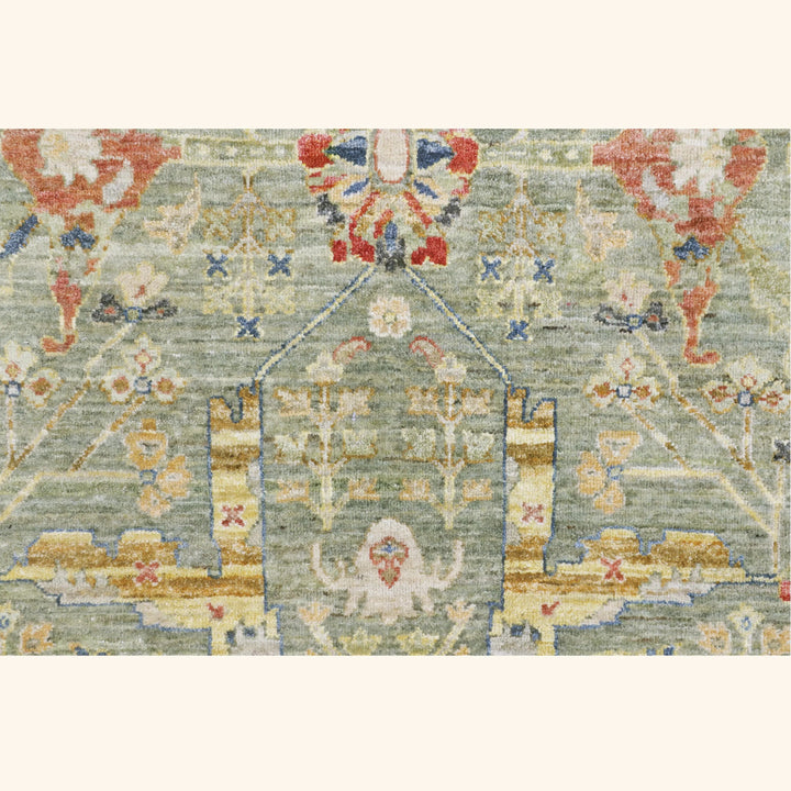 Sage Antique Revival Wool Rug - 8' x 10'