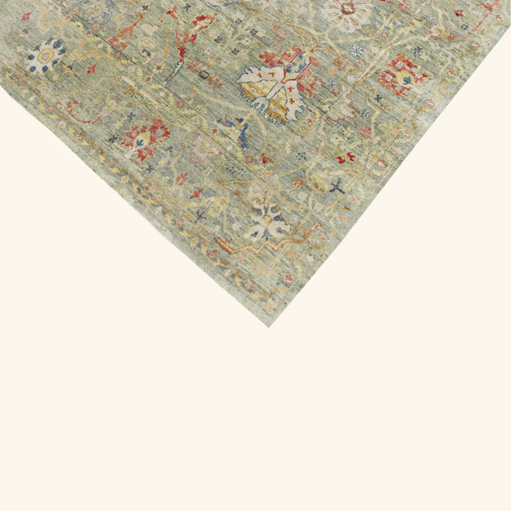 Sage Antique Revival Wool Rug - 8' x 10'