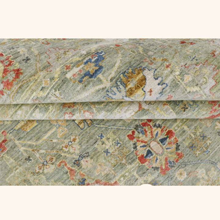Sage Antique Revival Wool Rug - 8' x 10'