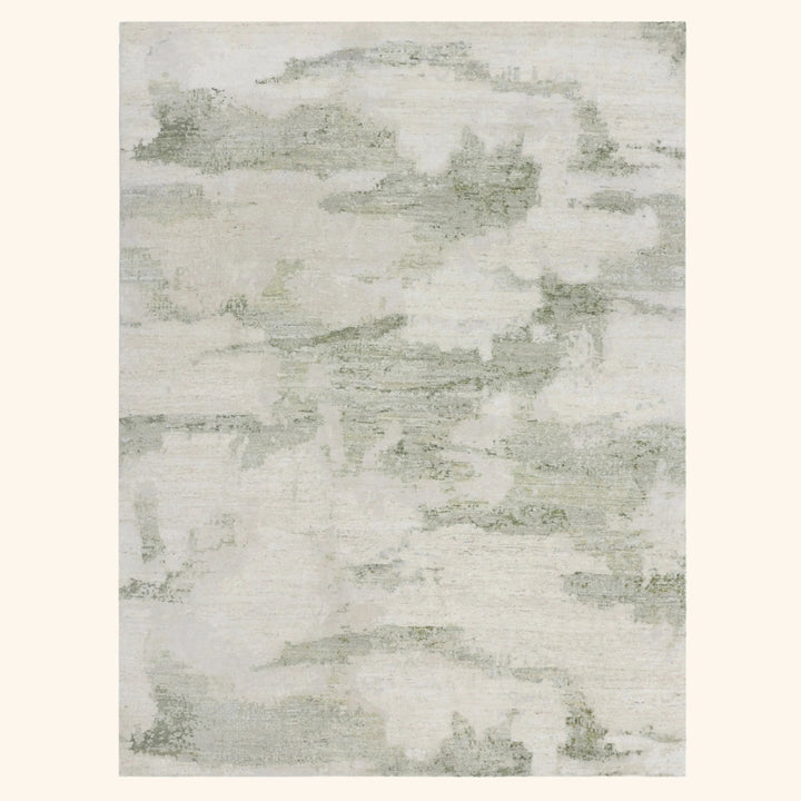 Green Contemporary Wool Rug - 8' x 10'