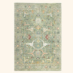 Green Antique Revival Wool Rug - 9' x 12'