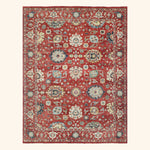 Red Antique Revival Wool Rug - 9' x 12'
