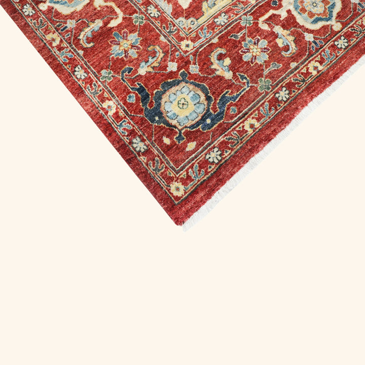 Red Antique Revival Wool Rug - 9' x 12'