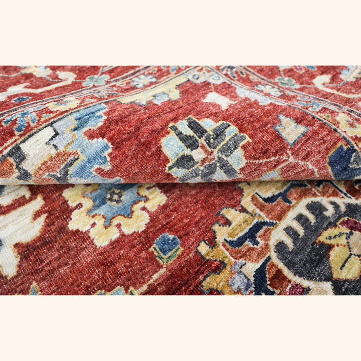 Red Antique Revival Wool Rug - 9' x 12'