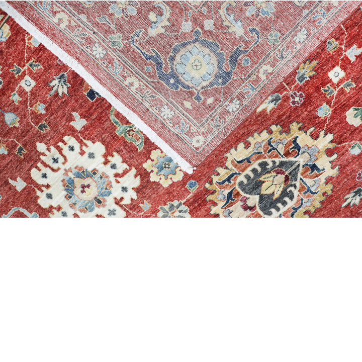 Red Antique Revival Wool Rug - 9' x 12'