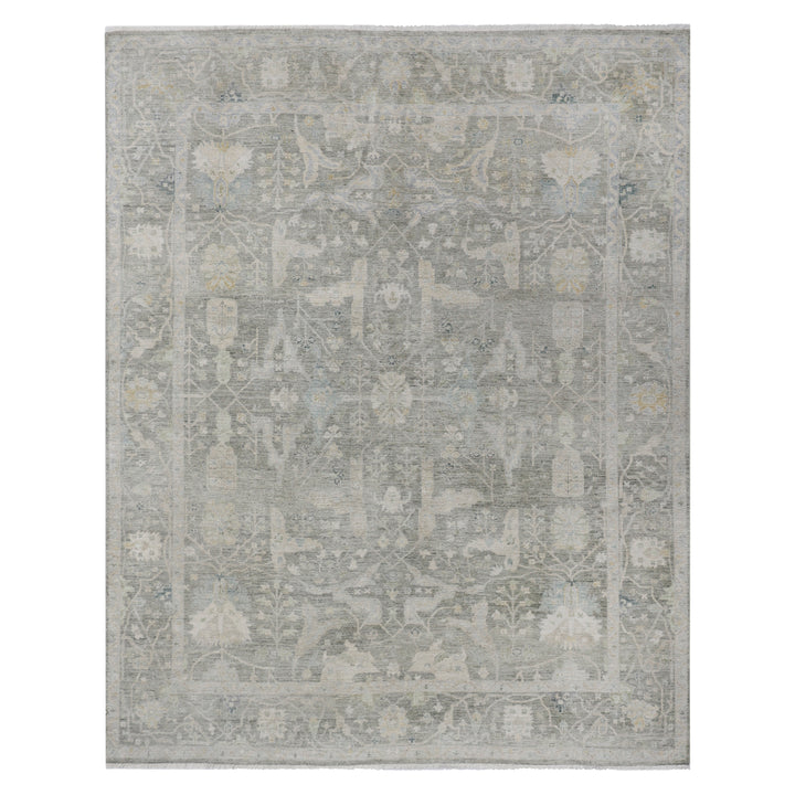 Sage Antique Revival Wool Silk Blend Rug