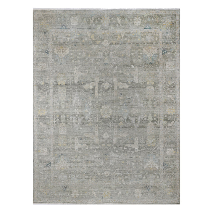 Sage Antique Revival Wool Silk Blend Rug