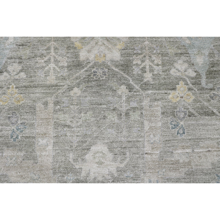Sage Antique Revival Wool Silk Blend Rug