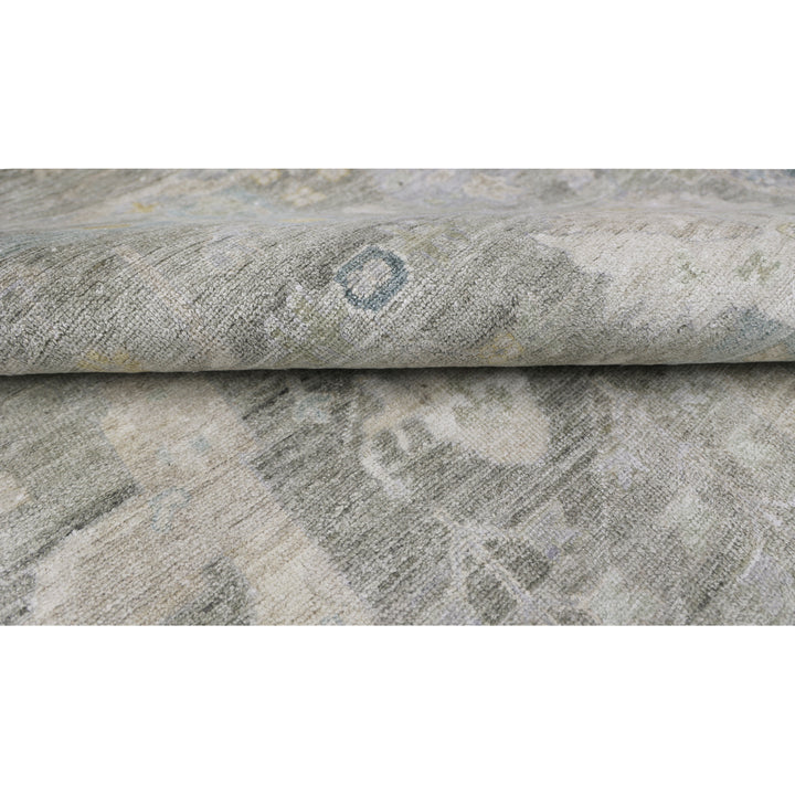 Sage Antique Revival Wool Silk Blend Rug