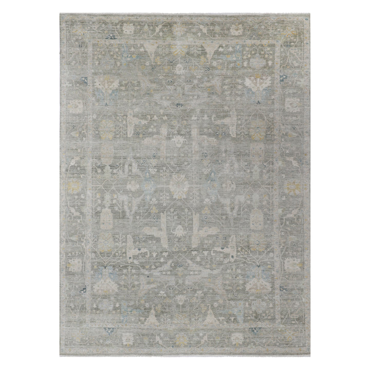 Sage Antique Revival Wool Silk Blend Rug