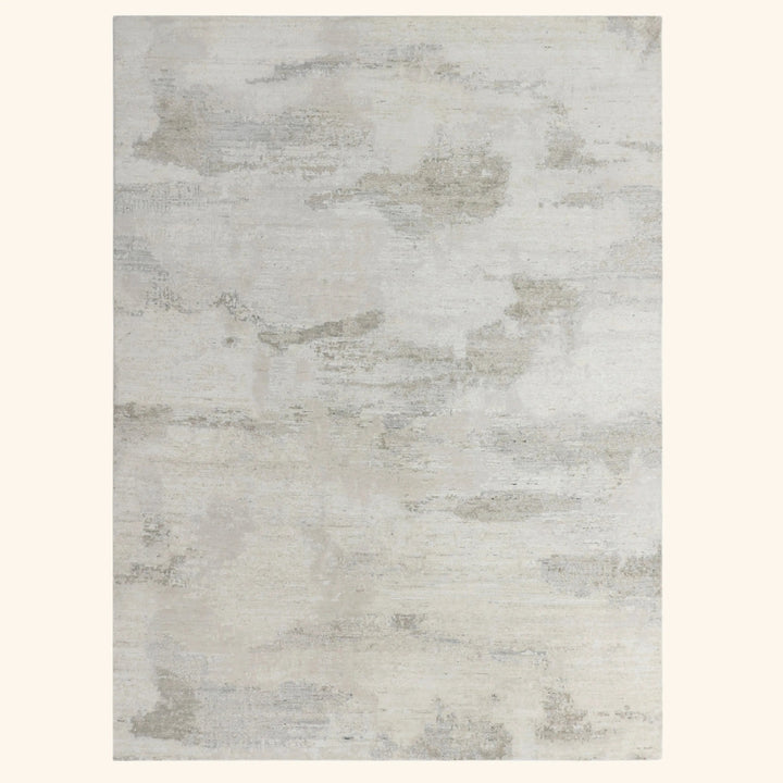 Grey Contemporary Wool Rug - 8' x 10'