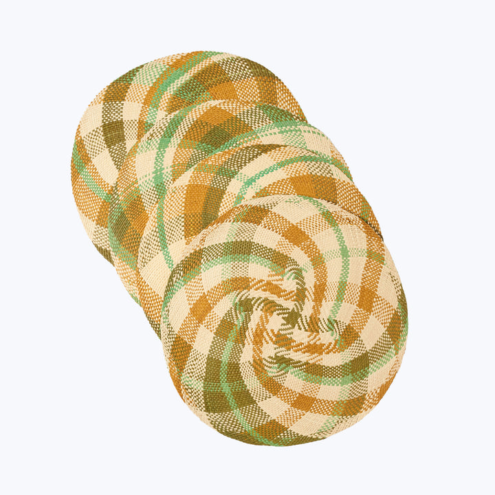 Handwoven Spiral Placemats, Set of 4