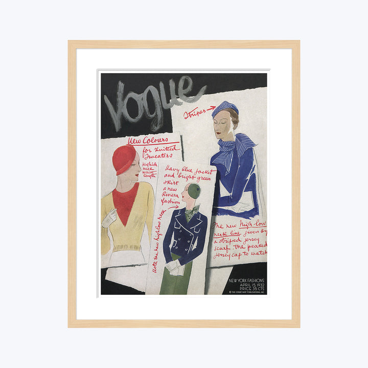 Vintage Vogue Cover, "Fashion Sketches", William Bolin