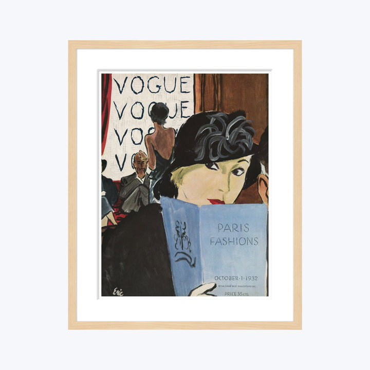 Vintage Vogue Cover, "Paris Fashions", Carl Oscar August Erickson