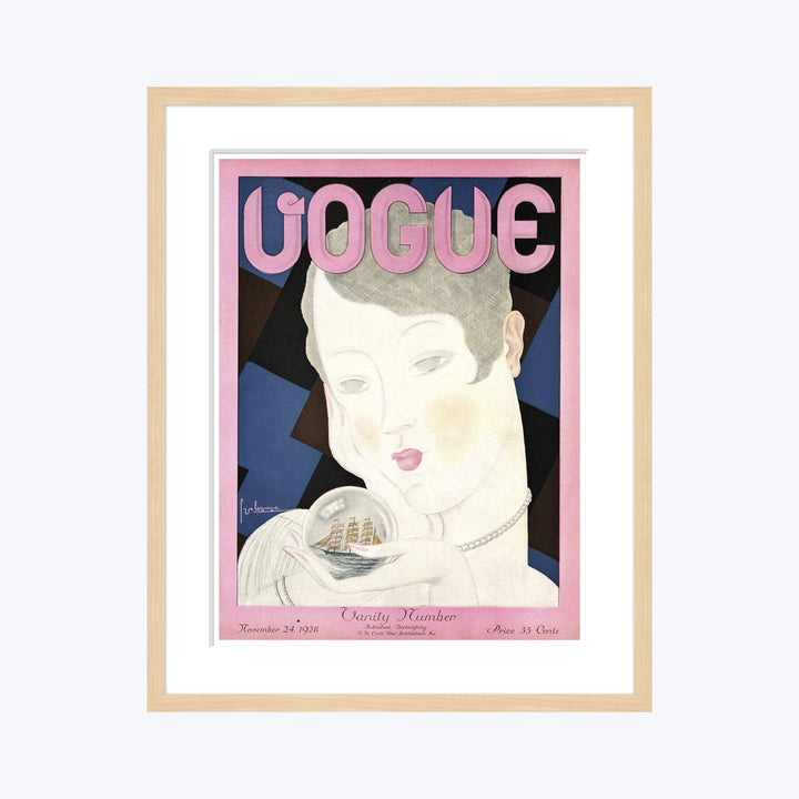 Vintage Vogue Cover, "Woman with a Crystal Ball", Georges Lepape