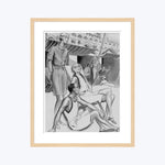 Vogue Illustration, "A Group of Young People on the Lido Beach", Rene ouet-Willaumez 1