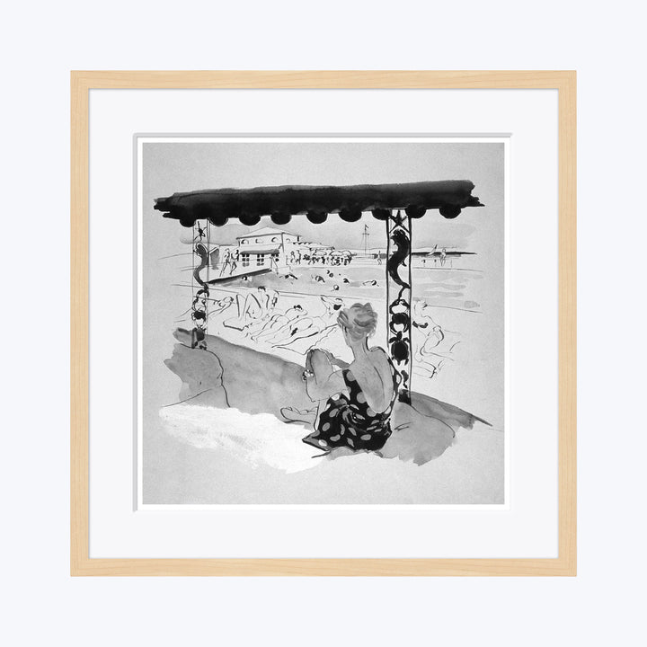 Vogue Illustration, "Creek Club Beach", Rene Bouet-Willaumez