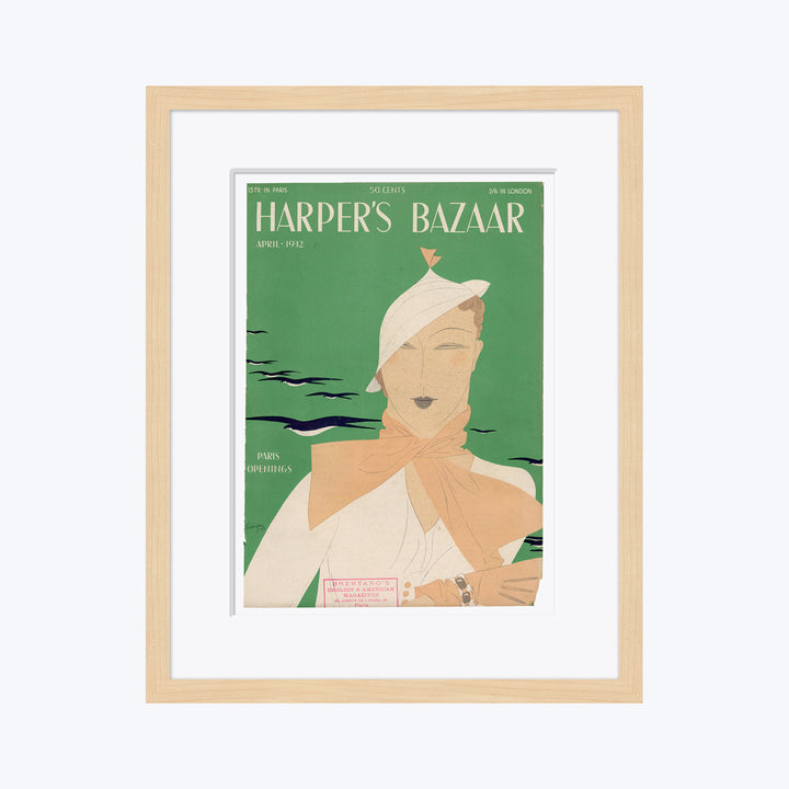 Original Vintage Harper's Bazaar Magazine Cover, April 1932