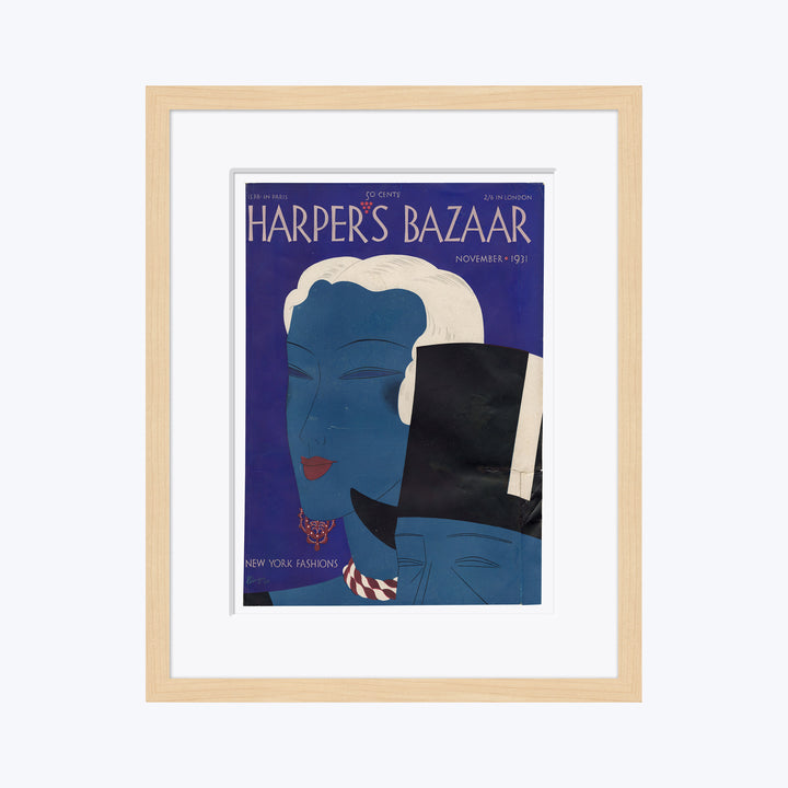 Original Vintage Harper's Bazaar Magazine Cover, November 1931