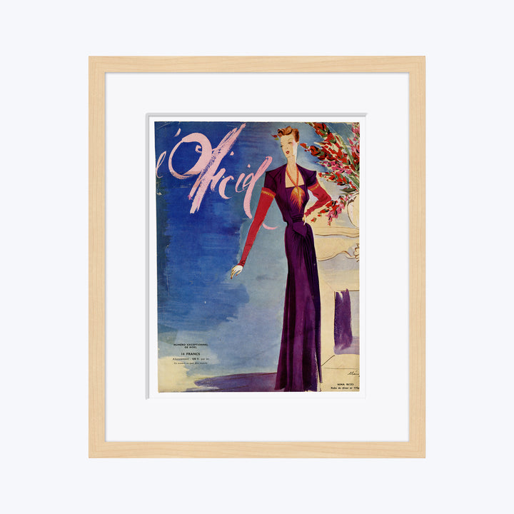 Original Vintage L'Officiel Magazine Cover, December 1938