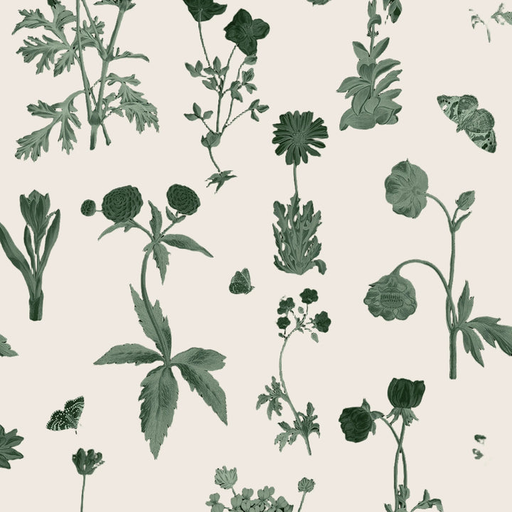 Tonal Flower Journal Dark Greens