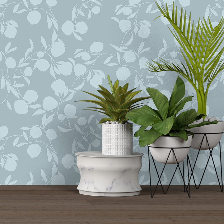 Pomegranate Blue on Blue