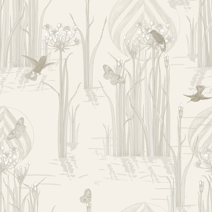 Reed Plants in Water Sand