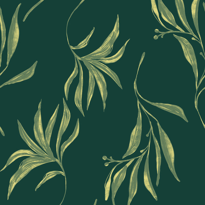 Painterly Branches Green