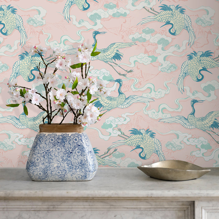 Floating Dreamy Cranes Cotton Candy