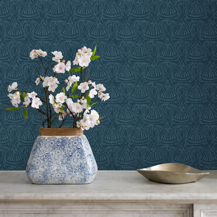 Fans and Bows Dark Turquoise