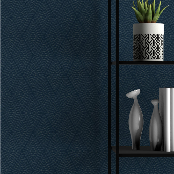 Diamond Tiles Navy Blue