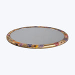 Fleur Oval Vanity Tray with Mirror Gold