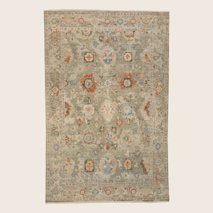 Sage Antique Revival Wool Rug 6x9