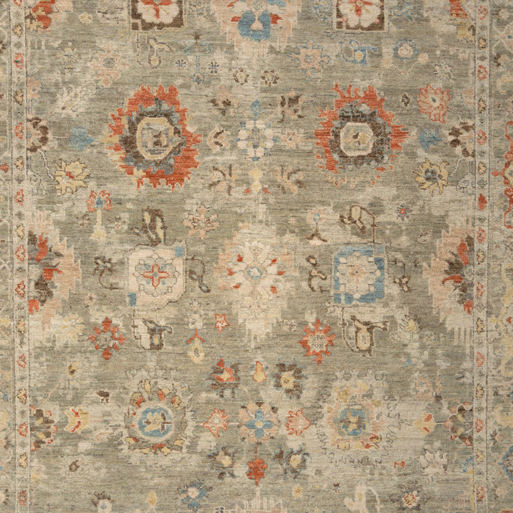 Sage Antique Revival Wool Rug 6x9