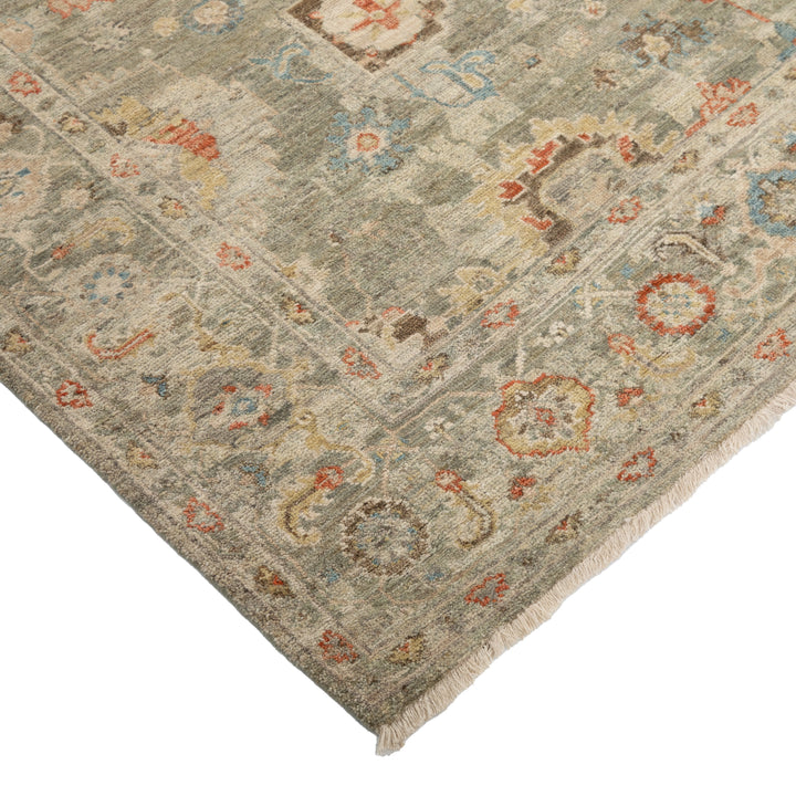 Sage Antique Revival Wool Rug 6x9