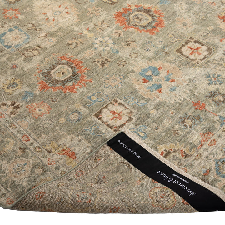 Sage Antique Revival Wool Rug 6x9