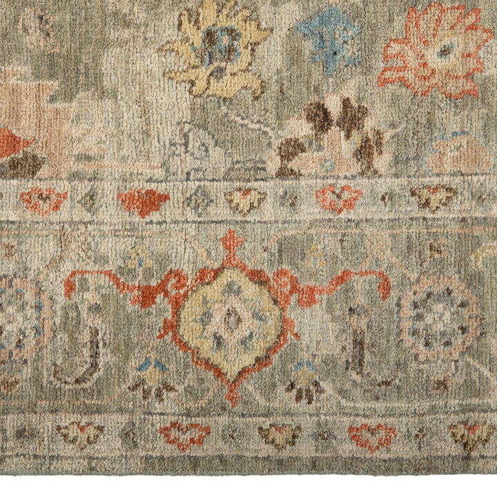 Sage Antique Revival Wool Rug 6x9