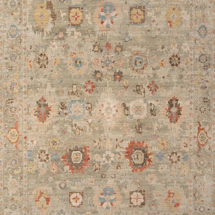 Sage Antique Revival Wool Rug 10x14