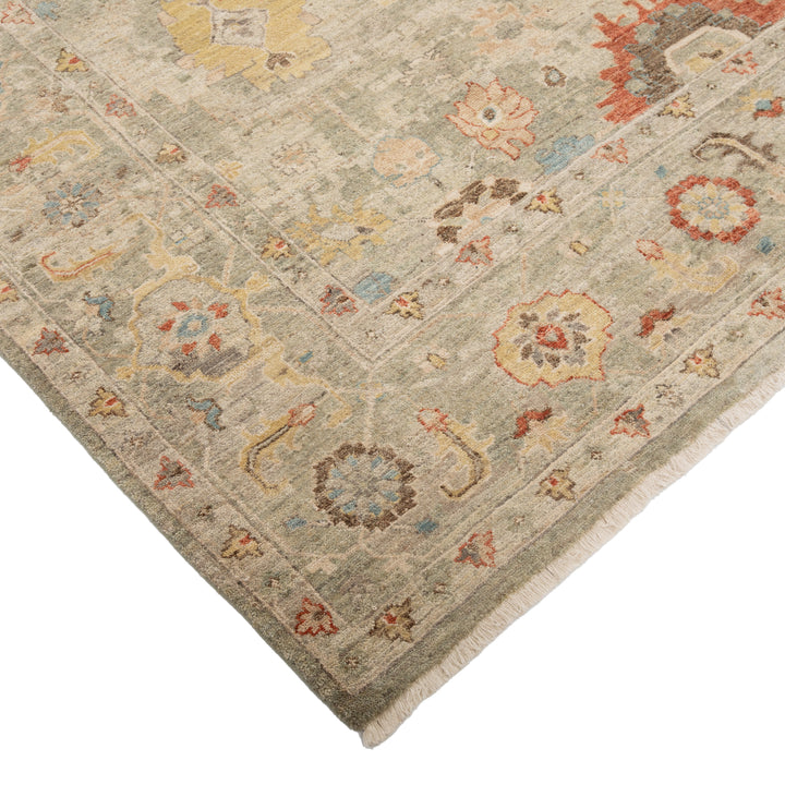 Sage Antique Revival Wool Rug 10x14