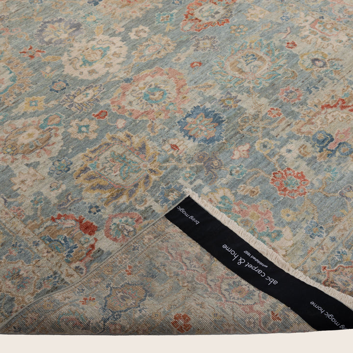 Light Blue Anqitue Revival Wool Rug 6x9
