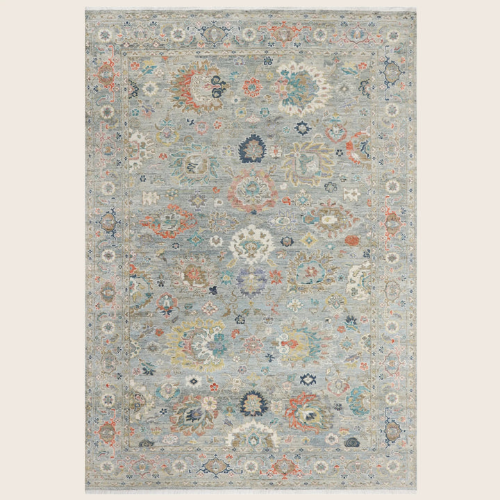 Light Blue Antique Revival Wool Rug