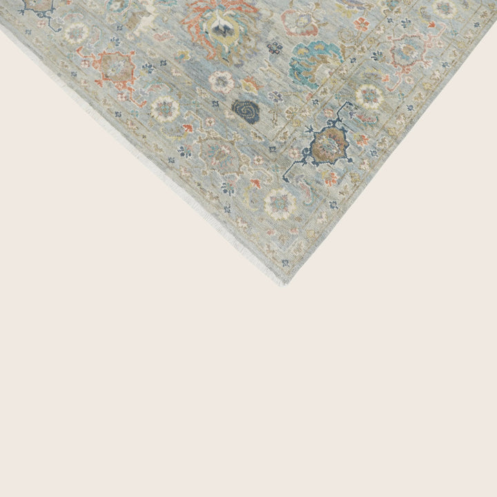 Light Blue Antique Revival Wool Rug