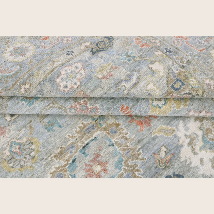 Light Blue Antique Revival Wool Rug
