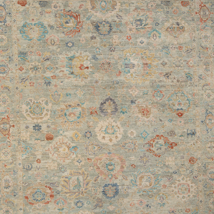 Light Blue Anqitue Revival Wool Rug 8x10